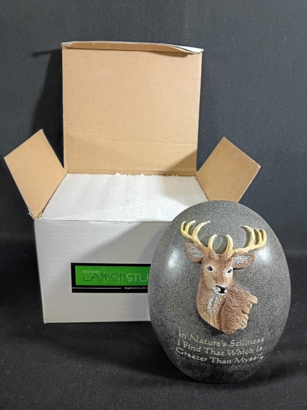 Richard Lamson Studio RLS 702B Deer In Nature's Stillness Whitetail Buck w/ Box